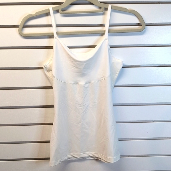 Spanx Assets Shaping Cami Tank Bra Top White Size Small EUC - Picture 1 of 3